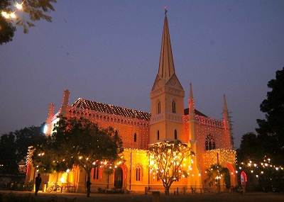 A decorated and newly painted Christ Church at Lucknow - 2-Optimized